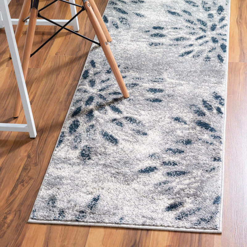 Aamia Abstract Area Rug, Runner 2' x 6', Gray