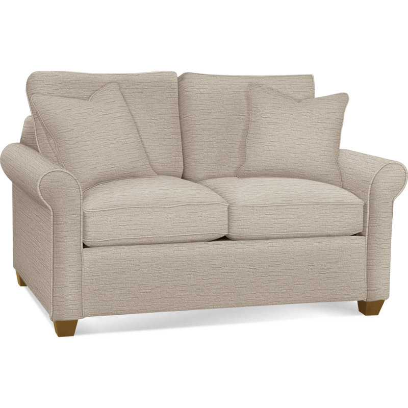 Park Lane Upholstered 73'' Sofa, Gel Memory Foam Mattress, Havana, Gray Sugar Performance; 0863-84