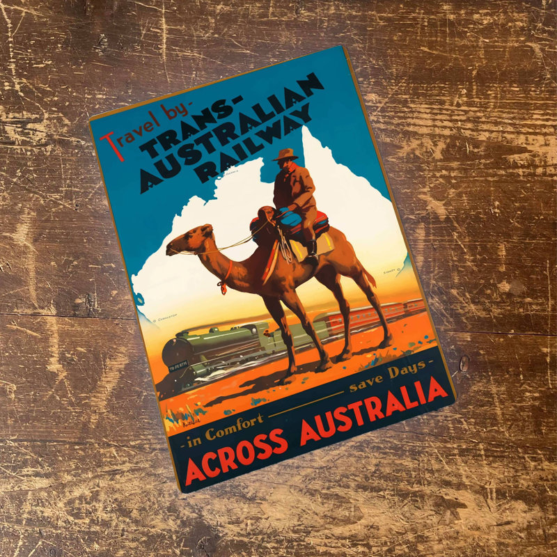 Across Australia Railway Wall Décor, 60cm H x 40cm W