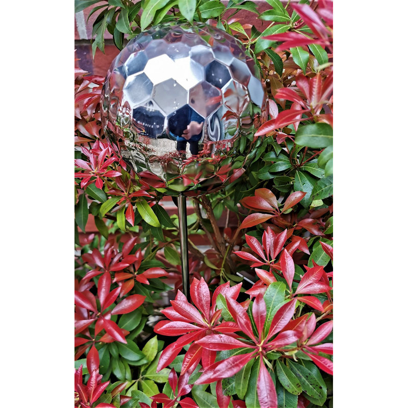 Celsino Stainless Steel Gazing Ball, 1, 95cm H x 15cm W x 15cm D