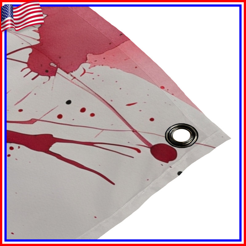 Tapisserie murale rouge et noir, 104in H x88 with 4 Grommets