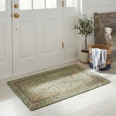 Tapis vert tissé à la main Demartini