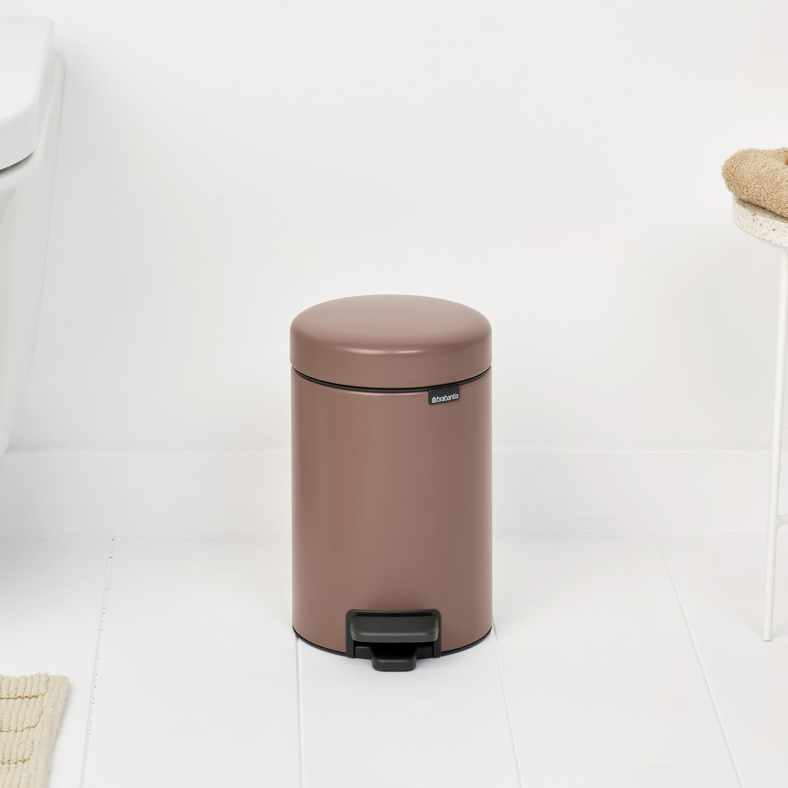 Brabantia Newicon 0.8gal Step-On Can, Satin Taupe