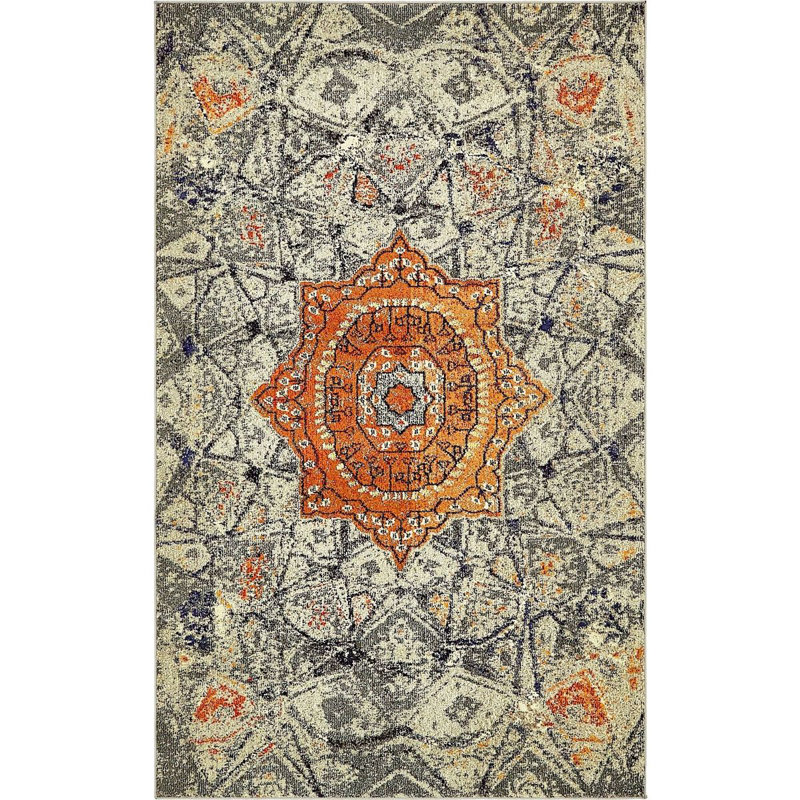 Abstract Indoor Rug, Rectangle 5' x 8'