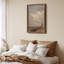 Art mural vintage rétro encadré pour chambre à coucher - 26 po x 36 po brun avec mat blanc-1413395263