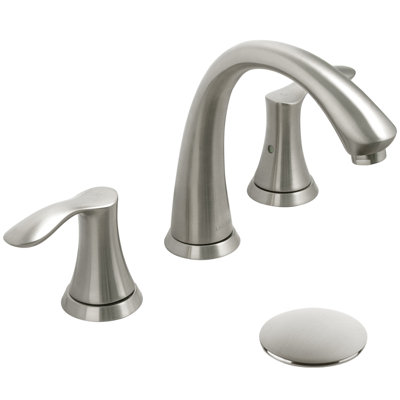 Widespread 2-Handle Bathroom Faucet with Drain Assembly