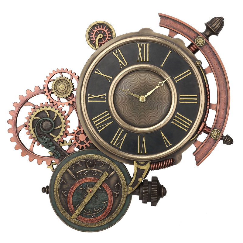Horloge murale 20 po, L 20,47 po Steampunk Astrolabe