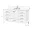 Meuble-lavabo autoportant 60 po avec lavabo simple 60 po blanc facile à installer pour une rénovation quotidienne de qualité
