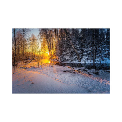 Freezing Winter Morning by Lauri Lohi - Wrapped Canvas Print