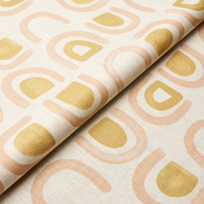 Tissu en lin Schumacher x Hadiya Williams, Sel / ocre