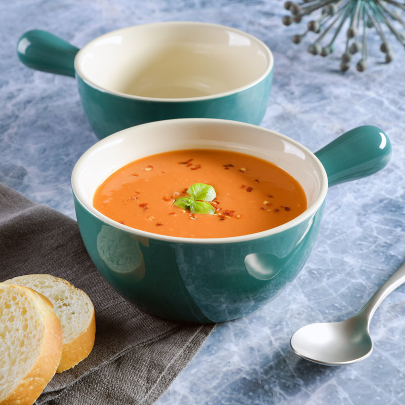 2 Piece Soup Bowl Set, Teal
