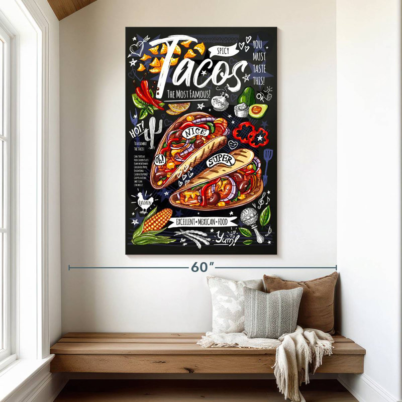 Tacos épicés Yarlin, H 51 po x l 34 po