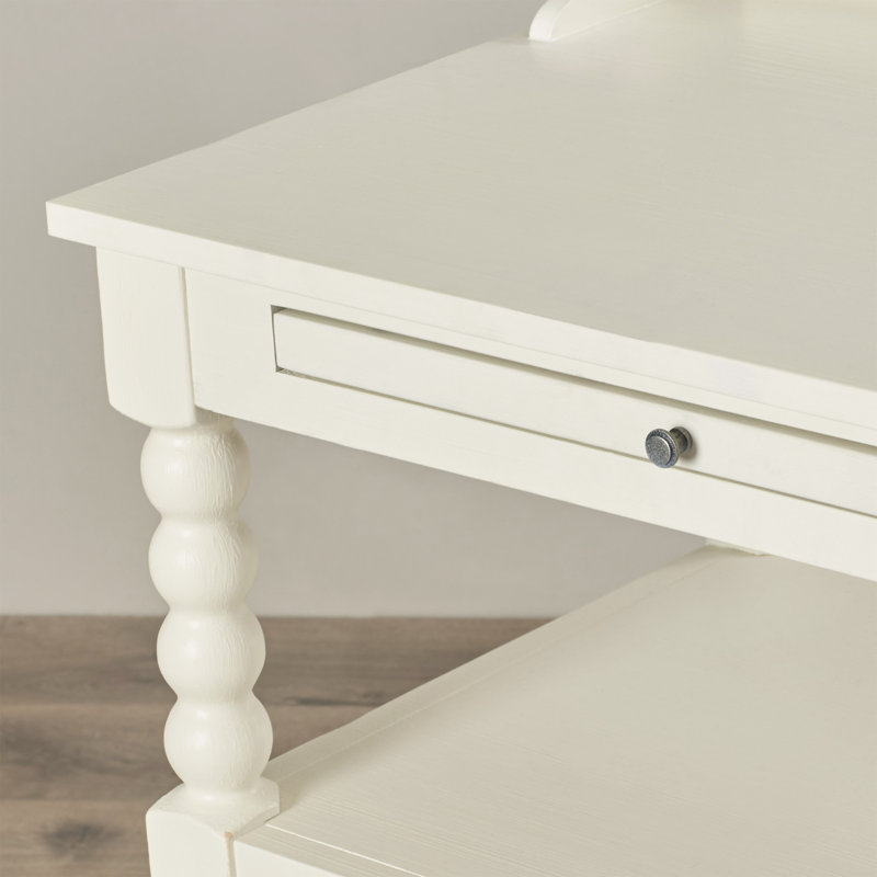 Arbenita Open Nightstand w/ Pull-Out Tray - Linen White, Linen