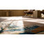 Tapis lavande antique en laine Art déco