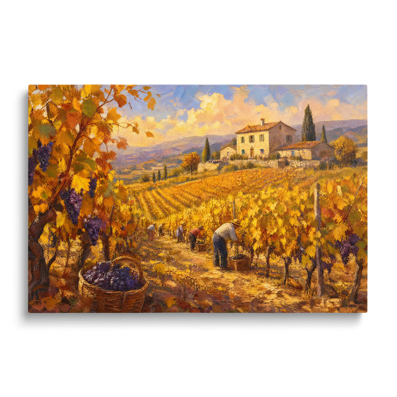 "Autumn Vineyard", art sur toile - 12 x 18 po, H 12 po x l 18 po