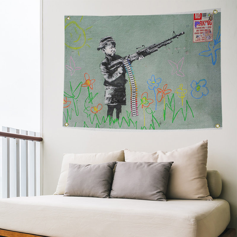 Tapisserie de l’enfant en polyester, H 59 po x l 80 po x P 1 po