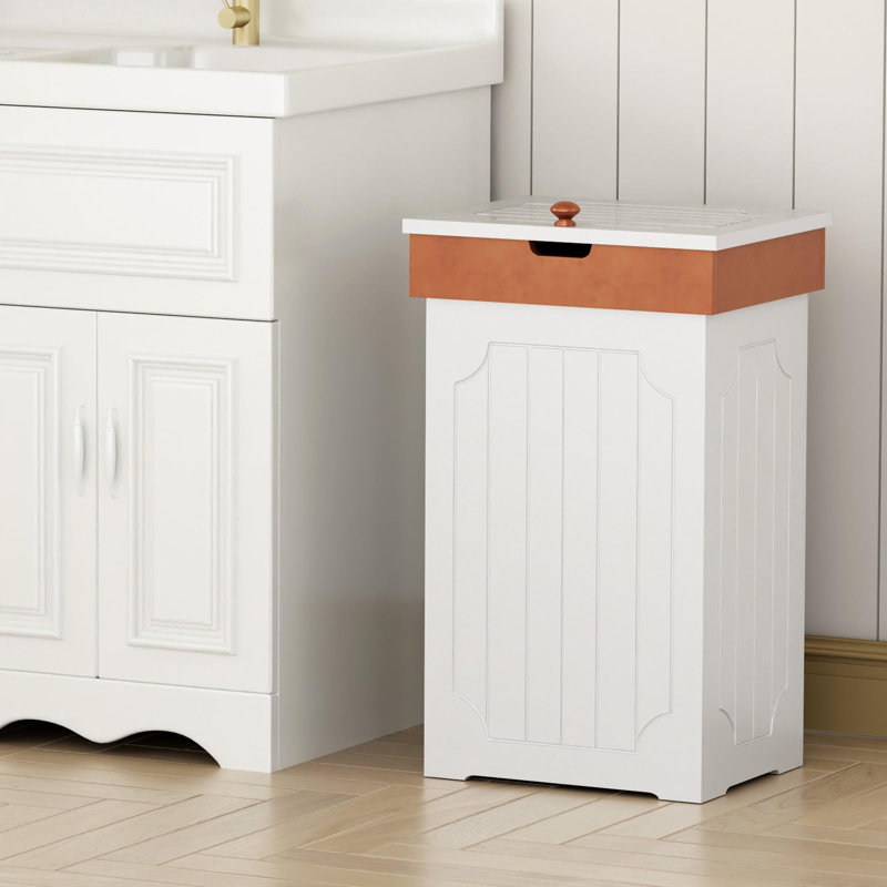 Poubelle de cuisine 13 gallons, Blanc