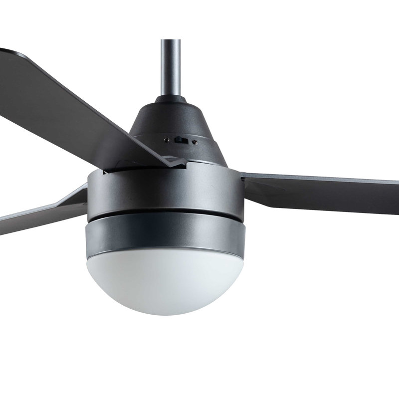 Harlene 122cm Ceiling Fan with Light Kit, Titanium, Titanium