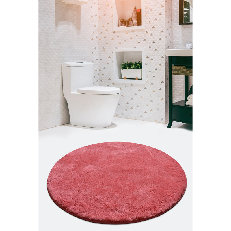 Tapis pour salle de bain Markleeville, Rose