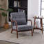 Chaise d'appoint Mid-Century moderne en bois d'hévéa avec coussin lombaire-1960672676-1960672672