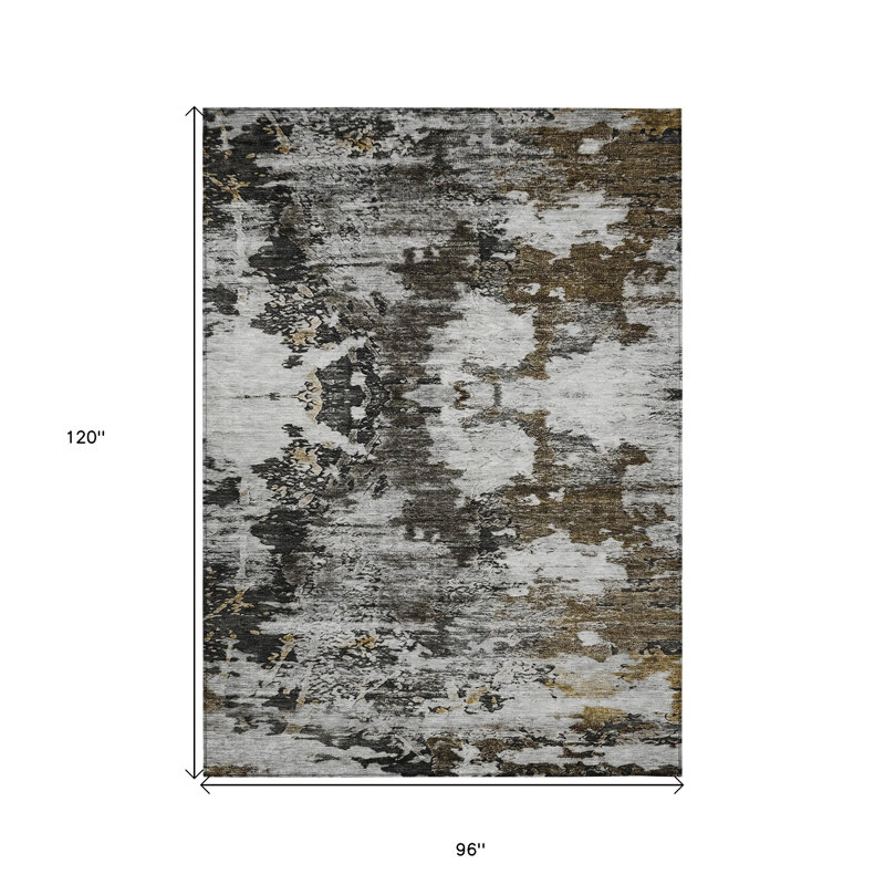 Tapis intérieur lavable abstrait 8 pi x 10 pi
