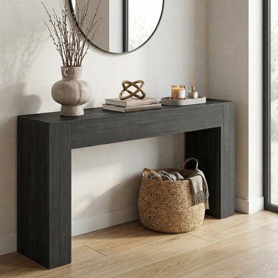 63" Console Table, Narrow Behind Couch Table