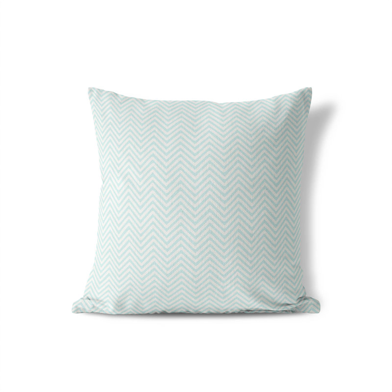 Coussin Chevy, H 18 po x l 18 po, Bleu clair / bleu