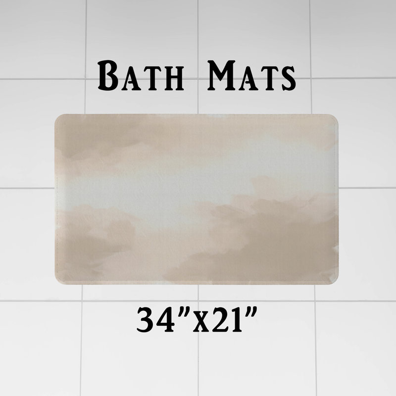 Rideau de douche avec tapis de bain, L 70 po x H 72 po