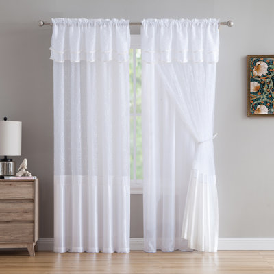 Rideau transparent en polyester Violette