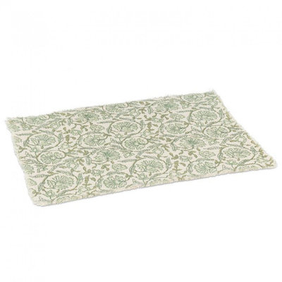 Green And White Floral Placemat
