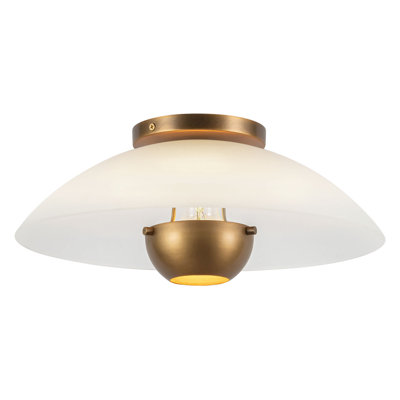 Umbra 14-in Black Semi-Flush Mount