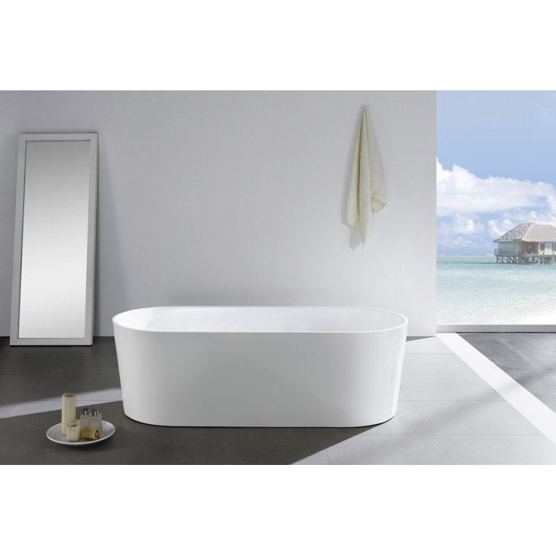 Ovale 67'' x 31.6'' Soaking Acrylic Bathtub