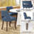 31in Round Dining Table Set with 2/4 Fabric Chairs,Industrial Farmhouse Style for Small Spaces-2009613320-2009613327-2009613329