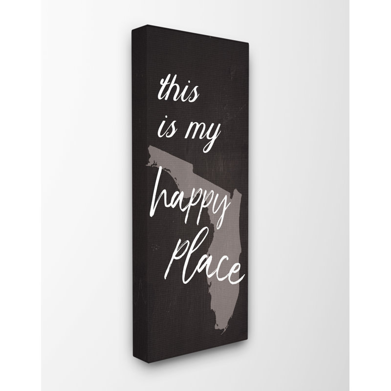 «This Is My Happy Place Florida», art textuel sur toile