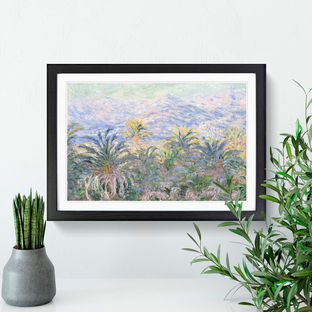 Palm Trees at Bordighera by Claude Monet - Framed Print