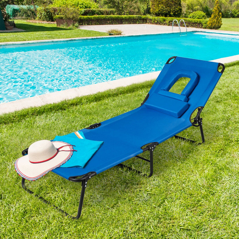 Blakehurst Outdoor Chaise Lounge, Blue