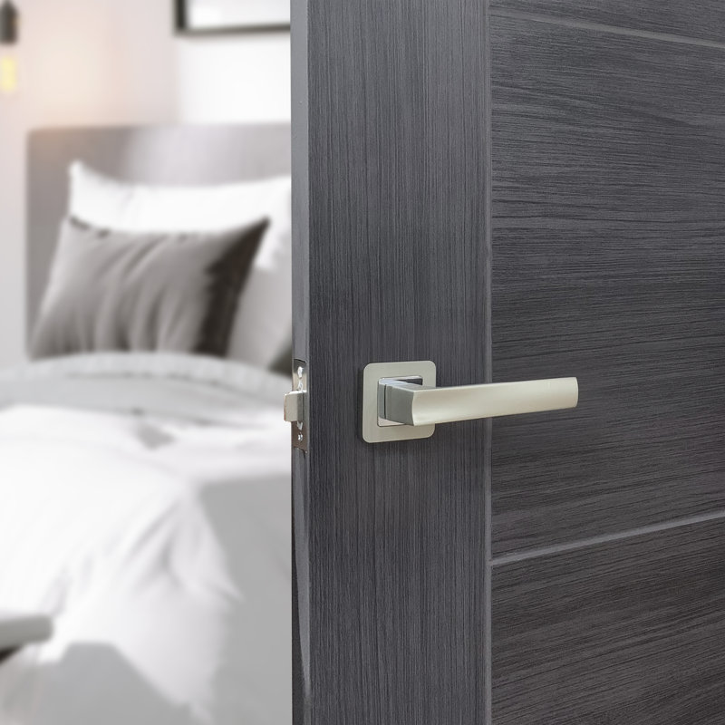 Denver Standard Latch Door Handle Pack, Light Grey
