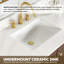 Meuble-lavabo sur pied simple 48 po avec plateau en quartz Calacatta Waubun Rally-1470128628
