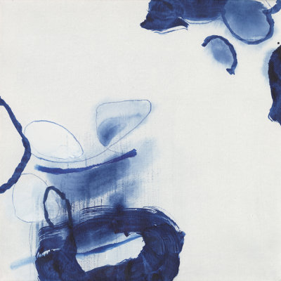 Minimalist Blue And White I by Jodi Fuchs - Wrapped Canvas Painting