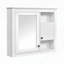 Armoire de salle de bain murale polyvalente avec plusieurs tablettes et miroir