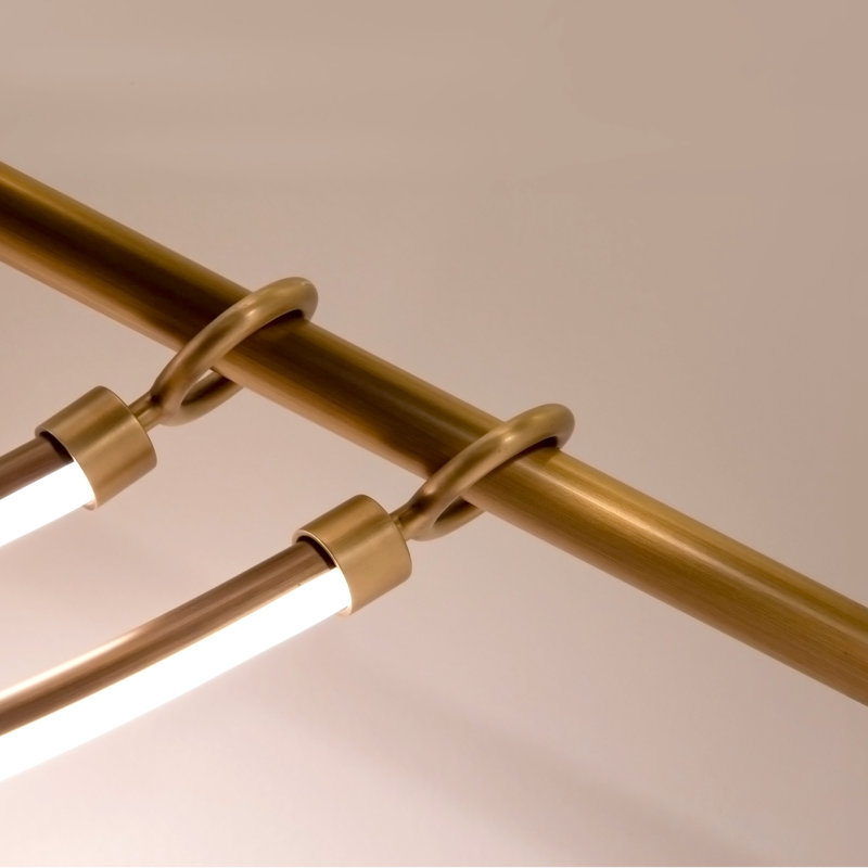 Aryas 3 - Light LED Pendant, 62.25" H x 48" W x 1.75" D