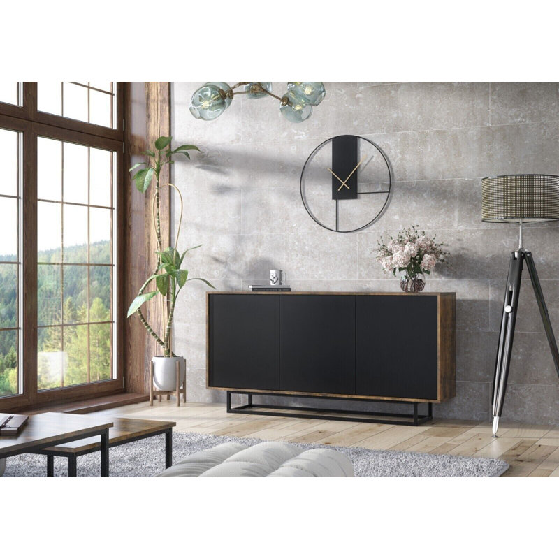Erentraud 160cm Sideboard, Black
