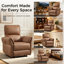 Fauteuil inclinable électrique 33,5 po de largeur, moderne, confortable et multifonctionnel avec ports USB et Type-C
