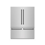 ZLINE Autograph 60 in. Black Stainless Refrigerator w/ Gray & Gold Accents