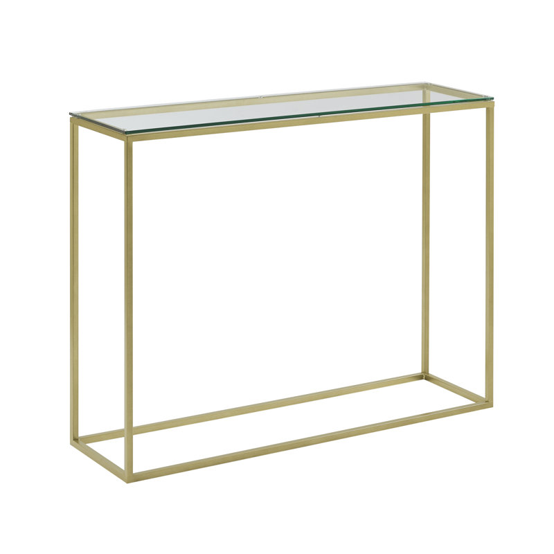 Barto 42'' Console Table, Glass/Gold