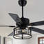 Ventilateur de plafond moderne en cristal de 132 cm avec lumière et télécommande, 6 vitesses réversible, grand ventilateur de plafond industriel pour salon-829647832-829647834