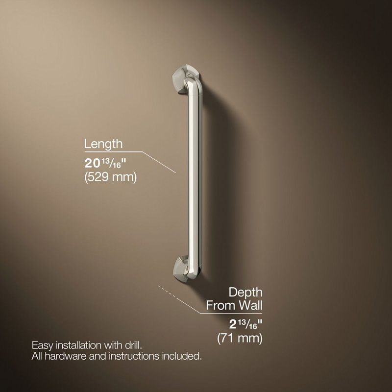 Occasion Grab Bar, Vibrant Polished Nickel, 18"