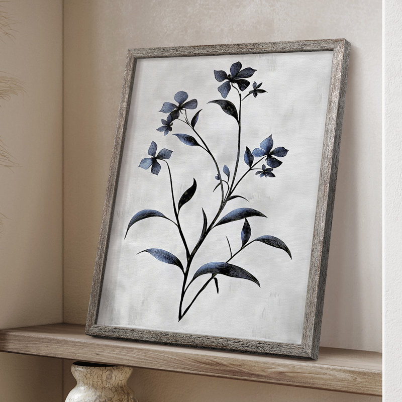 Reproduction encadrée FLORAL Series DLLV - bois massif, H 11 po x l 9 po