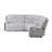 Bruni Grey Sectional With LED