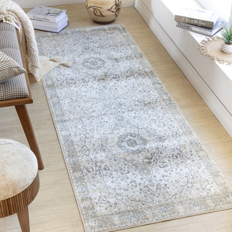 Machine Washable Traditional Boho Camel Area Rug, Runner 79 x 221cm